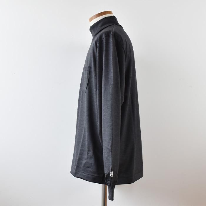 トップス ENDS and MEANS Merino MockNeck Tee ENDS and MEANS Merino MockNeck Tee Merino Wool Pocket L/S