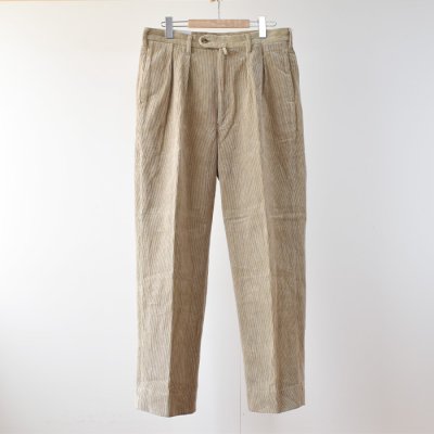 【ENDS and MEANS】Grandpa 2 Tac Cord Trousers　- Beige -