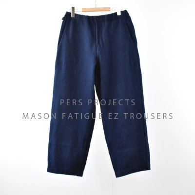 <img class='new_mark_img1' src='https://img.shop-pro.jp/img/new/icons14.gif' style='border:none;display:inline;margin:0px;padding:0px;width:auto;' />【PERS PROJECTS】MASON FATIGUE EZ TROUSERS    - INDIGO - 