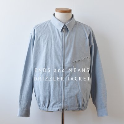 <img class='new_mark_img1' src='https://img.shop-pro.jp/img/new/icons21.gif' style='border:none;display:inline;margin:0px;padding:0px;width:auto;' />【Sale】ENDS and MEANS  Drizzler Jacket   - Blue Seersucker -