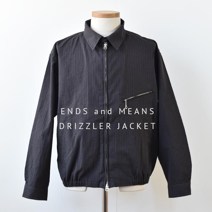 ENDS and MEANS】 2023SS Drizzler Jacket - Black Seersucker - ENDS and MEANS】 2023SS Drizzler Jacket - Black Seersucker -