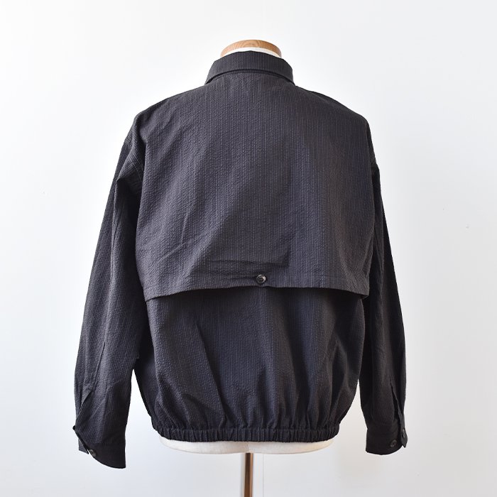 【ENDS and MEANS】 2023SS Drizzler Jacket - Black Seersucker -