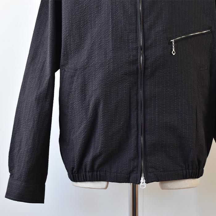 ENDS and MEANS】 2023SS Drizzler Jacket - Black Seersucker - ENDS and MEANS】 2023SS Drizzler Jacket - Black Seersucker -