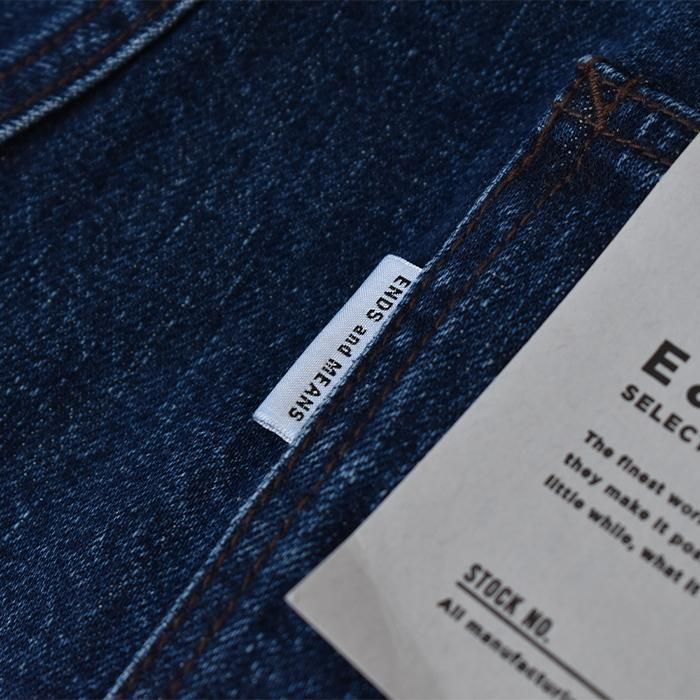 ENDS and MEANS】 5 Pocket DENIM - Washed Indigo -