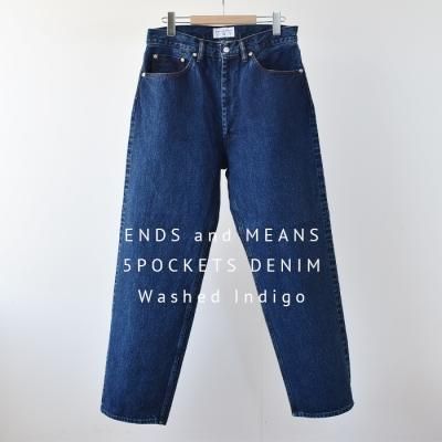 ENDS and MEANS   5 Pocket DENIM   - Washed Indigo -