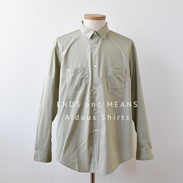 ENDS and MEANS】Aldous Shirts - Sage - ENDS and MEANS】Aldous Shirts - Sage -
