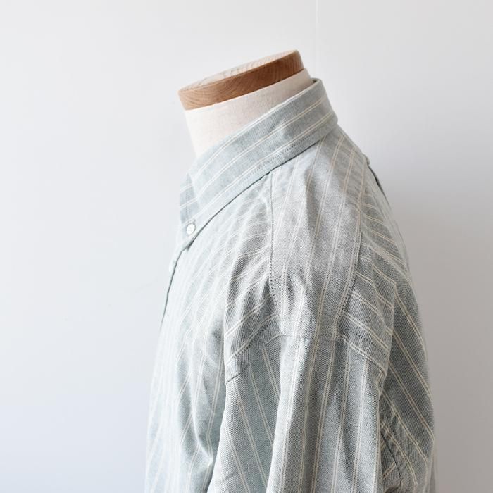 ENDS AND MEANS B.D Shirts グレーストライプ シャツ L ENDS AND MEANS B.D Shirts グレーストライプ シャツ L - メルカリ
