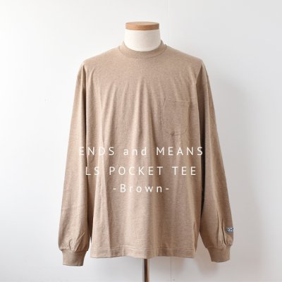 <img class='new_mark_img1' src='https://img.shop-pro.jp/img/new/icons14.gif' style='border:none;display:inline;margin:0px;padding:0px;width:auto;' />【ENDS and MEANS】Long Sleeve TEE  2023SS　-Brown  -