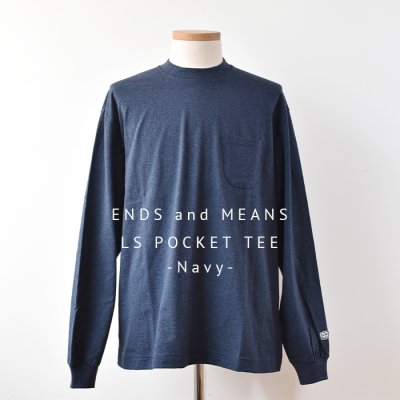 <img class='new_mark_img1' src='https://img.shop-pro.jp/img/new/icons14.gif' style='border:none;display:inline;margin:0px;padding:0px;width:auto;' />【ENDS and MEANS】Long Sleeve TEE  2023SS　- Navy  -