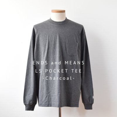 <img class='new_mark_img1' src='https://img.shop-pro.jp/img/new/icons14.gif' style='border:none;display:inline;margin:0px;padding:0px;width:auto;' />【ENDS and MEANS】Long Sleeve TEE  2023SS　- Charcoal  -