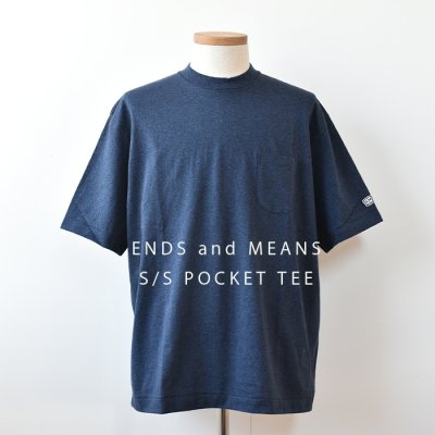 <img class='new_mark_img1' src='https://img.shop-pro.jp/img/new/icons14.gif' style='border:none;display:inline;margin:0px;padding:0px;width:auto;' />【ENDS and MEANS】Short Sleeve Pocket TEE  2023SS　- Navy -