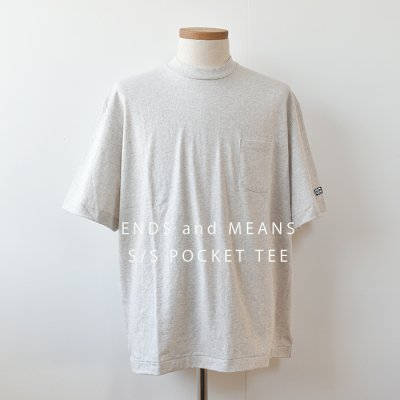 【ENDS and MEANS】 Short Sleeve Pocket TEE  2024SS　- Porridge -