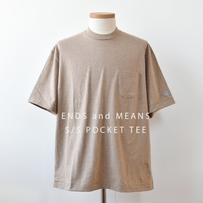 ENDS and MEANS  Short Sleeve Pocket TEE  2023SS- Brown -