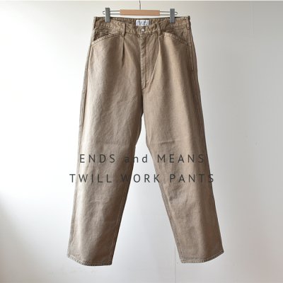 【ENDS and MEANS】2023SS TWILL WORK PANTS　- Soil Beige -