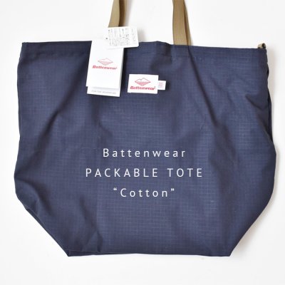 【Battenwear】2023SS Cotton Packable Tote Bag   - Navy -