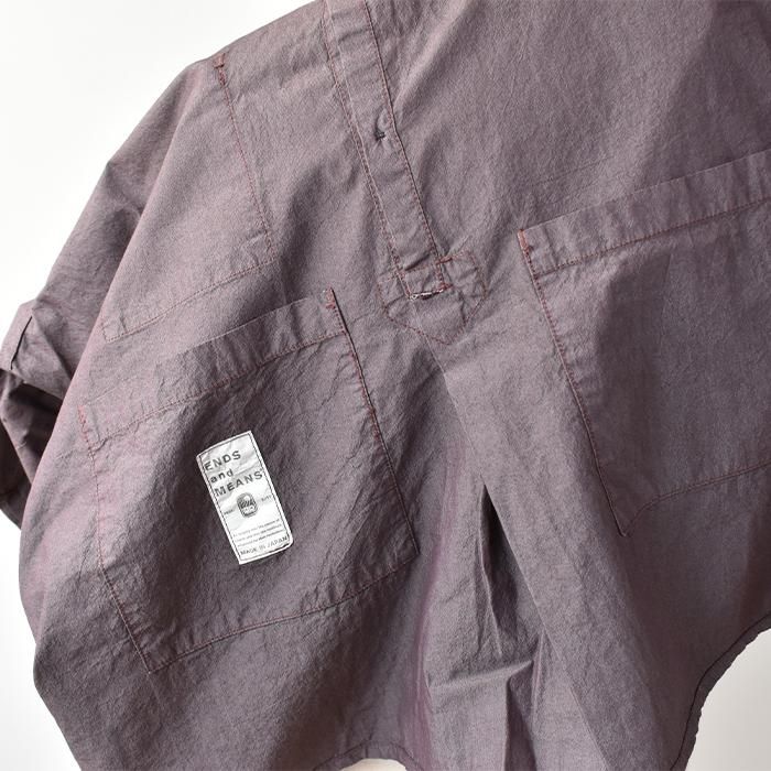 トップス ENDS and MEANS / Nizza Shirts Aubergine ENDS and MEANS】Nizza Shirts - Aubergine -
