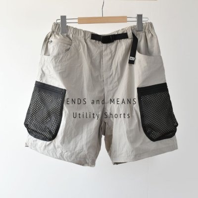 ENDS and MEANS 2023SS Utility Shorts- Moon Gray -