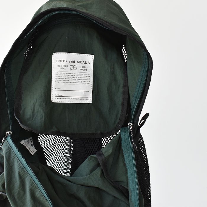 ENDS and MEANS】2023SS Packable Nylon Backpack - 3Colors-