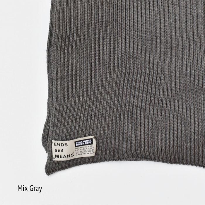 未使用品】 マフラー Gray Mix Scarf Grandpa Means and Ends マフラー 