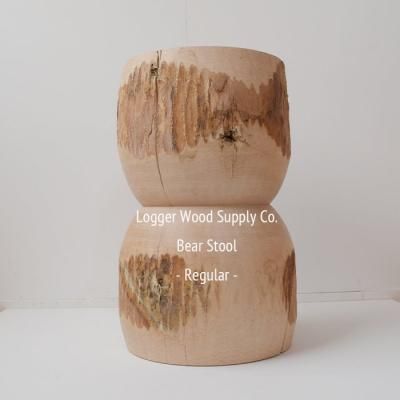 LOGGER WOOD SUPPLY CO BEAR STOOL (A) - Regular -