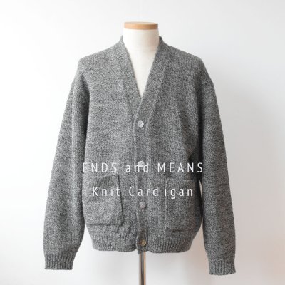 【Sale】ENDS and MEANS Knit Cardigan   - Mix Black -
