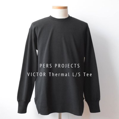 【Sale40%】PERS PROJECTS VICTOR Thermal L/S Tee   - Black - 