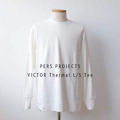 【PERS PROJECTS】VICTOR Thermal L/S Tee   - Off White - 