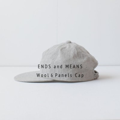 【ENDS and MEANS】WOOL 6 PANELS CAP  2023AW   - Oatmeal -