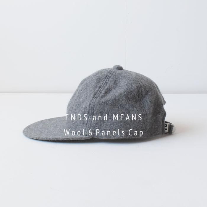 ENDS and MEANS 6パネルキャップ チャコール ENDS and MEANS(エンズアンドミーンズ) 6 Panels Cap チャコール - and