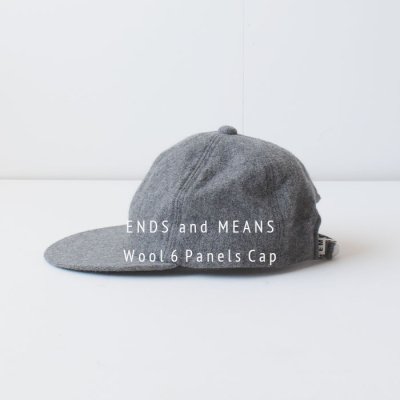 【ENDS and MEANS】WOOL 6 PANELS CAP  2023AW   - Gray -