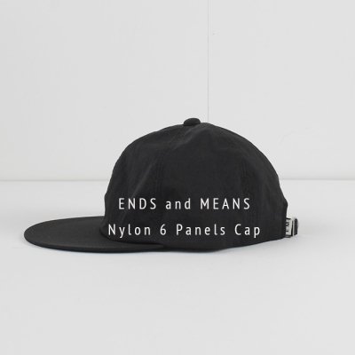 【ENDS and MEANS】NYLON 6 PANELS CAP  2023AW   - Black  -