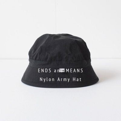 【ENDS and MEANS】NYLON ARMY HAT  2023AW   - Black -