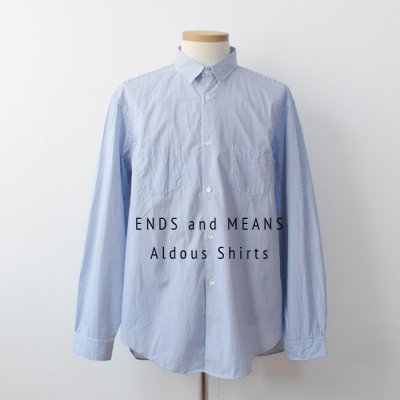 【ENDS and MEANS】2024SS Aldous Shirts   - Blue Stripe -