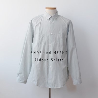 ENDS and MEANS2024SS Aldous Shirts   - Green Stripe -