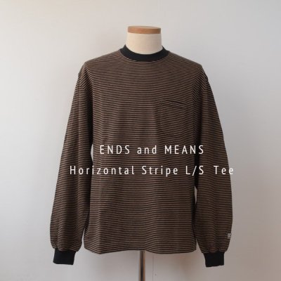 【ENDS and MEANS】Horizontal Stripe L/S TEE  2024SS  - Black Stripe -