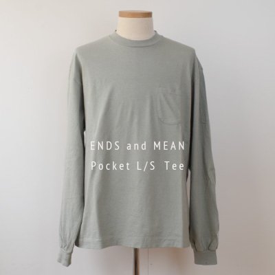 【ENDS and MEANS】Pocket L/S TEE  2024SS  - Cloudy Sky -