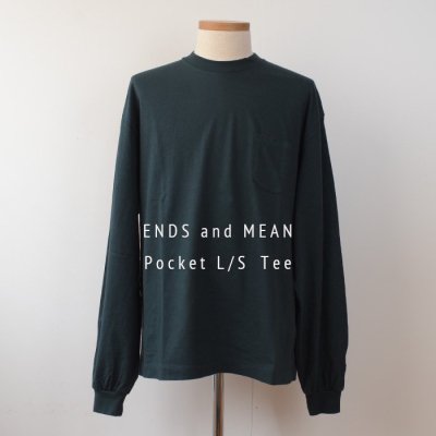 【ENDS and MEANS】Pocket L/S TEE  2024SS  - Deep Forest -