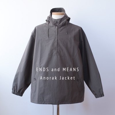 <img class='new_mark_img1' src='https://img.shop-pro.jp/img/new/icons14.gif' style='border:none;display:inline;margin:0px;padding:0px;width:auto;' />【ENDS and MEANS】 Anorak Jacket  2024SS　- African Black -