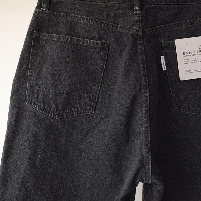 ENDS and MEANS】 Relaxed fit 5 Pockets DENIM - Washed Black - ENDS and MEANS】 Relaxed fit 5 Pockets DENIM - Washed Black -