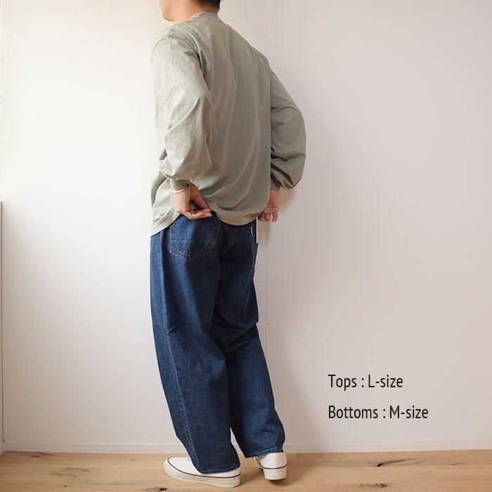 ENDS and MEANS】 Relaxed fit 5 Pockets DENIM - Washed Indigo -