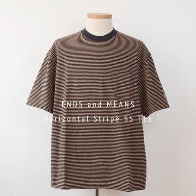 ENDS and MEANSHorizontal Stripe S/S TEE  2024SS  - Black Stripe -