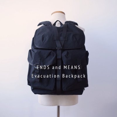 <img class='new_mark_img1' src='https://img.shop-pro.jp/img/new/icons14.gif' style='border:none;display:inline;margin:0px;padding:0px;width:auto;' />ENDS and MEANSEVACUATION BACKPACK- Black -