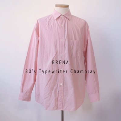  BRENA 80's Typewriter Chambray Shirts   - Pink -