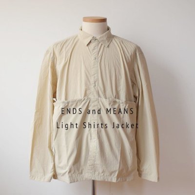 ENDS and MEANS2024SS Light Shirts Jacket    - Light Beige -