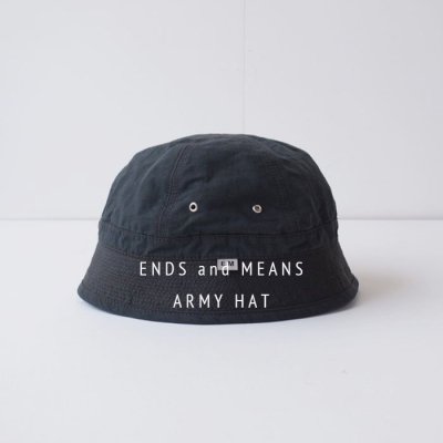 ENDS and MEANS2024SS ARMY HAT - Charcoal -