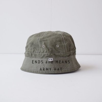 ENDS and MEANS2024SS ARMY HAT - Green -