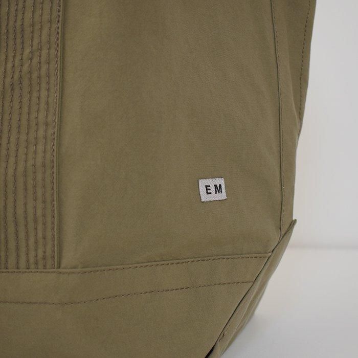 ENDS and MEANS トートバッグ　ナイロン　レザー　日本製　軽量 ENDS and MEANS】NYLON 2WAY TOTE BAG - Khaki -
