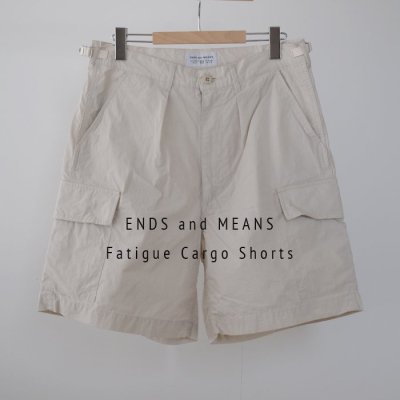 ENDS and MEANS2024SS Fatigue Cargo Shorts- Off White -