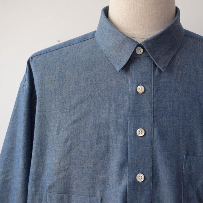 Lobs Adventure Clothing】C4 Pull Over Chambray Shirts - Indigo -