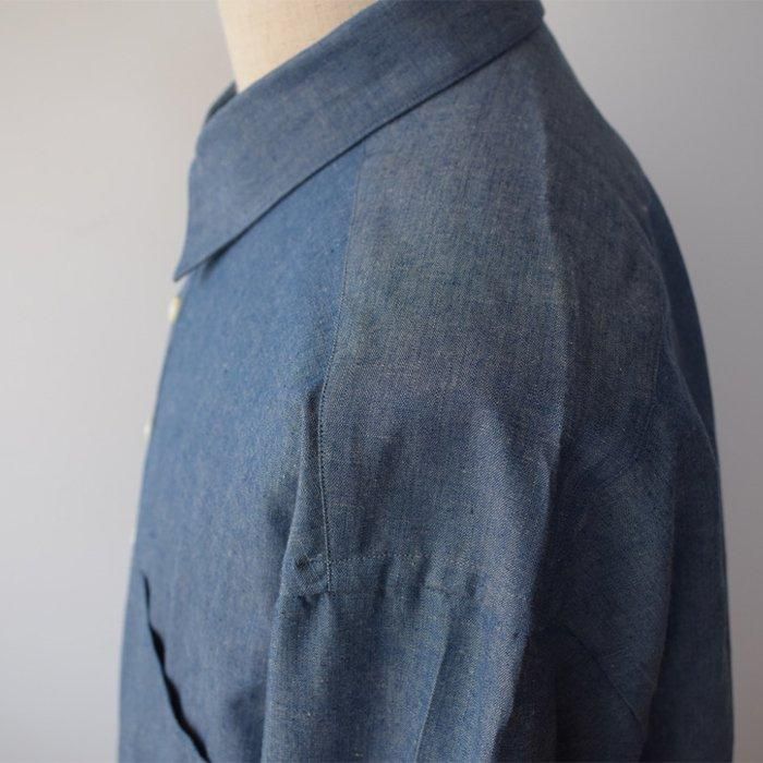 Lobs Adventure Clothing】C4 Pull Over Chambray Shirts - Indigo -